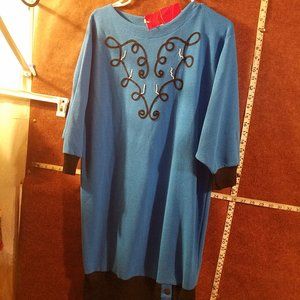 Jadis Womens Midi Balloon 70s 80s 90s Vintage Style Dress Large